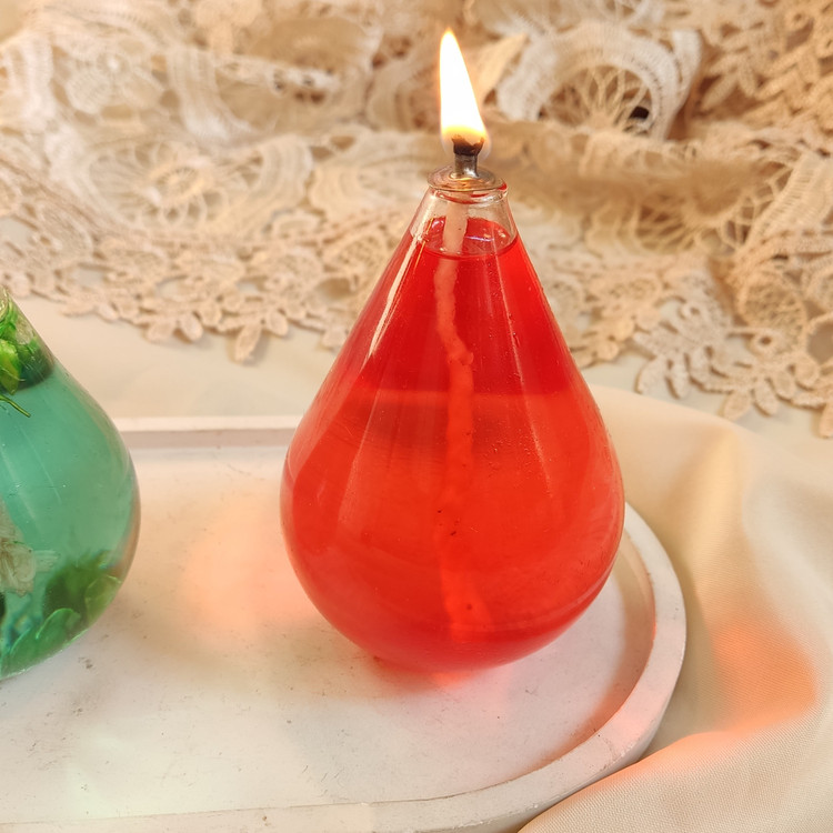 شمع مایع (پارافین مایع) با جاشمعی مدل اشک پیرکس