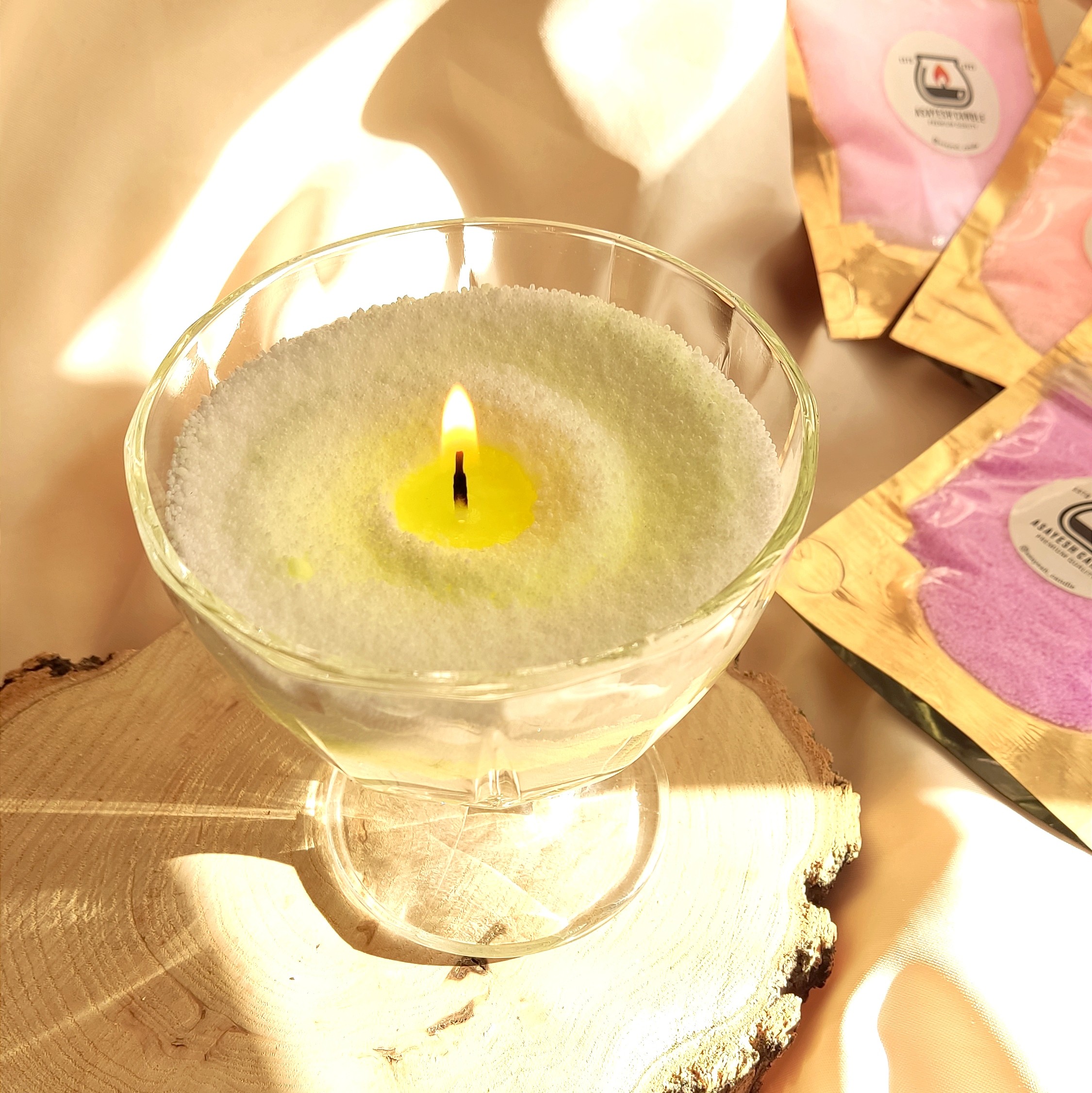 شمع پودری 500 گرمی(سفید،رنگی،عطری)