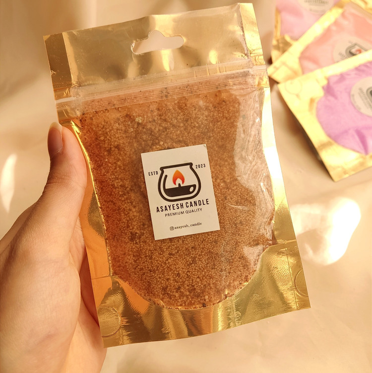 شمع پودری 100 گرمی (ساده ، رنگی ،عطری)